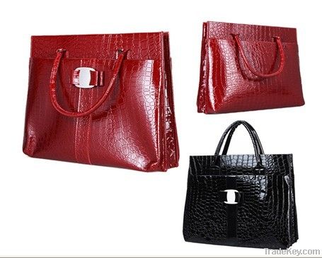 Luxury OL Lady Women Crocodile Pattern Hobo Handbag Tote Bag 2 Color