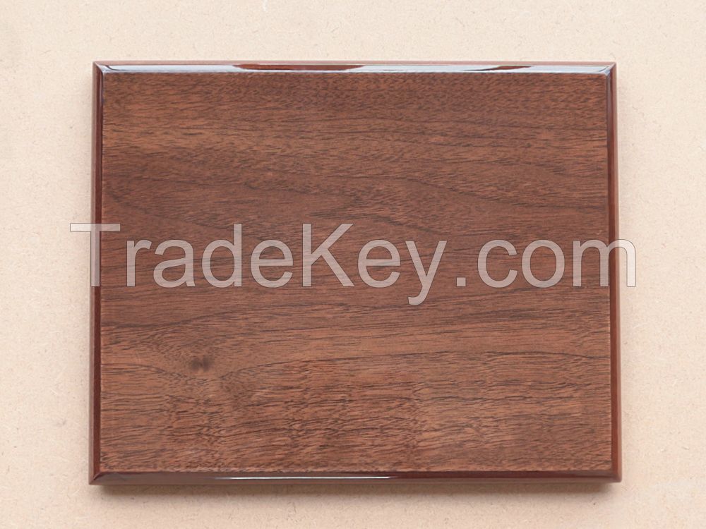 Walnut piano fnish wooden plaque