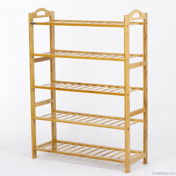 2013 High Quality Practical 5-Layer Bamboo Floor Shoe Rack/Shoe Holder