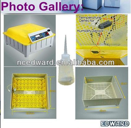 Full automatic 48 chicken eggs incubator/132 quail eggs incubator with CE approved,1 year warranty and more than 96% hatching rate