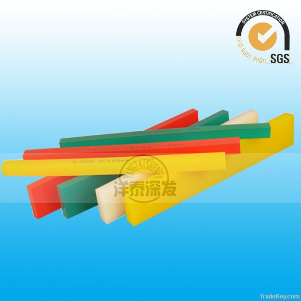 Polyurethane squeegee for solar cell printing