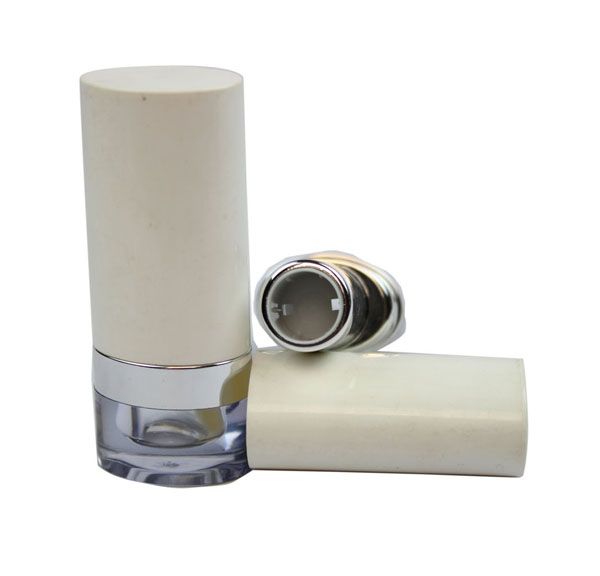 ellipse shaped plastic transparent empty lipstick package