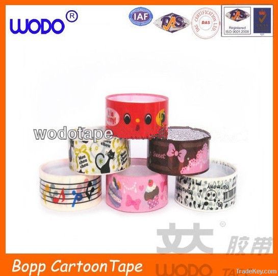 Cartoon printed opp packing tape for gift decoration