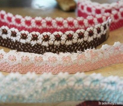 Colorful fabric lace tape for DIY and decoration