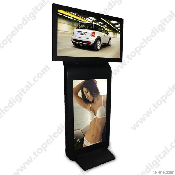 42inch dual-screen floor-standing indoor LCD advertising player