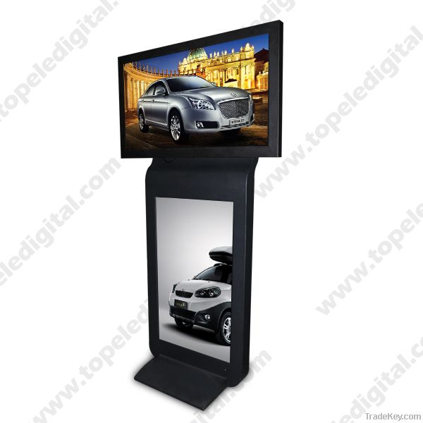 42inch dual-screen floor-standing indoor LCD advertising player