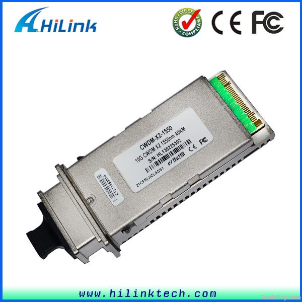 Provide Hot Selling 10G 1550nm 40km CWDM X2 1550