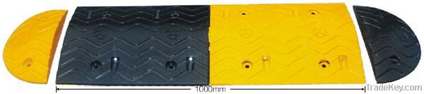 Durable 1 meter reflective full rubber speed humps