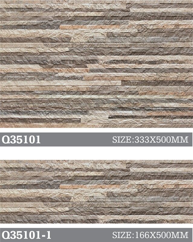 Latest style 3d inkjet wall tile exterior tiles  333x500MM 