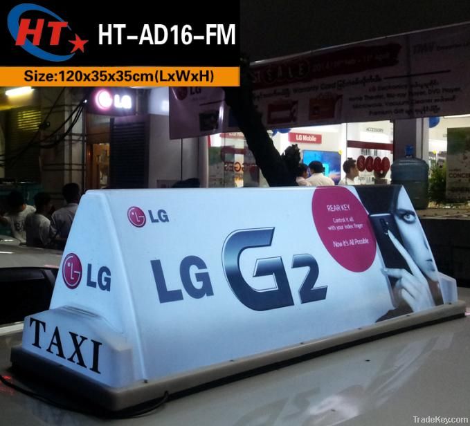 New taxi cab top advertising light box