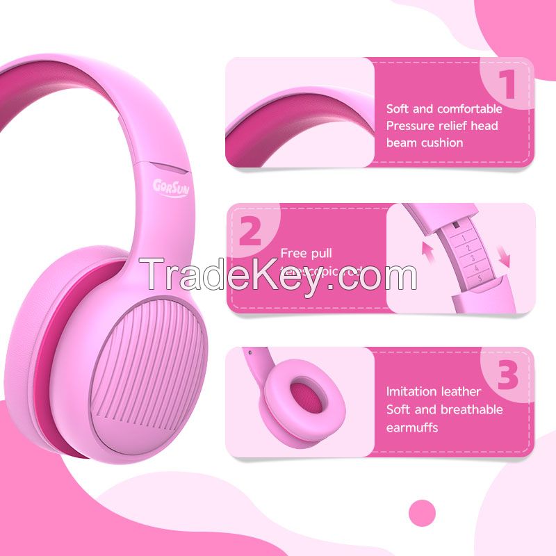 New Wireless Headset Cartoon Cute Children BT Headphones Kids Earphone for Gift