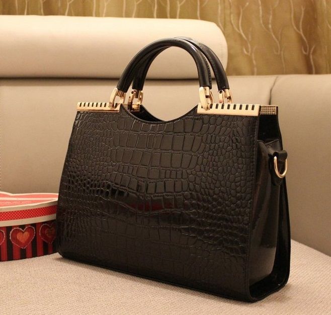 Crocodile PU Leather Handbag - Shoulder Bag