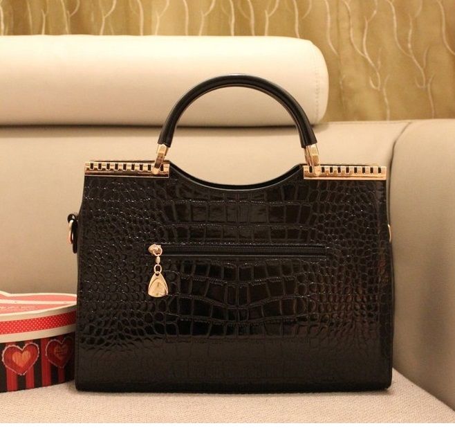 Crocodile PU Leather Handbag - Shoulder Bag