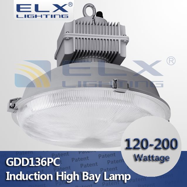 ELX Lighting better cooling PBT lampshade heat resistant vacuum reflector curved pc cover GDD136PC 120-200W high bay light