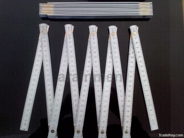 2m 10 folds aluminum alloy metal folding ruler