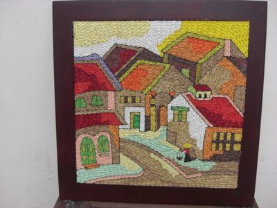 ancient famous place quilling picture, handmade quilling art picture