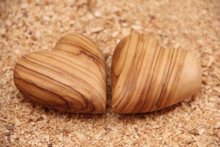 Olive Wood Carving Heart