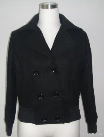 65% wool 35% polyester double row buttons womens jacket