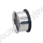 Single flared stainless steel ear flesh tunnel,00gauge