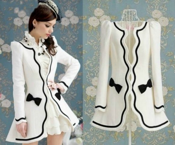 Factory Wholesale Price New Women's Wool Fashion Petal Edges Slim Coat