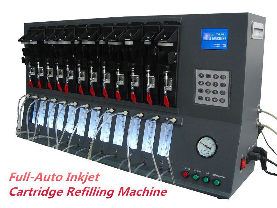 Full-auto Needle-free Inkjet Cartridge Refilling Machine for HP Canon Lexmark Epson Brother Samsung Dell Xerox cartridges (NFR-03)