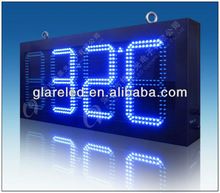 LED time and temperature sign