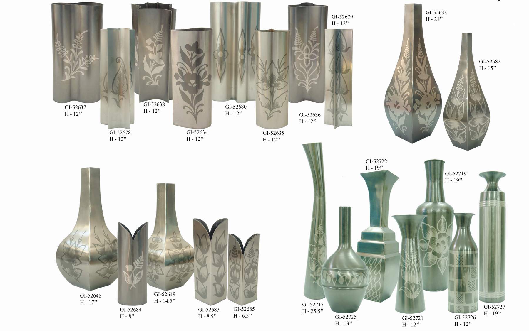 Metal Vases