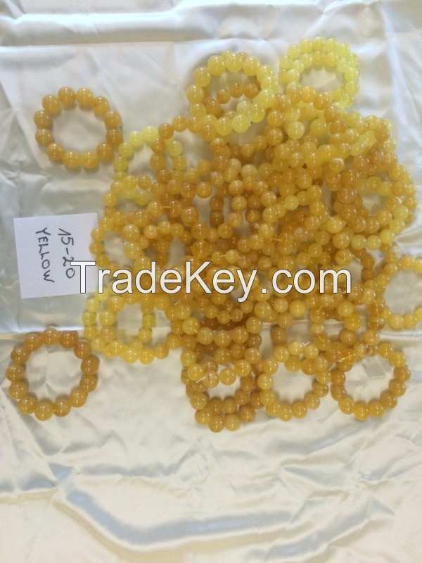 Natural Amber beads 15-20 mm yellow color 