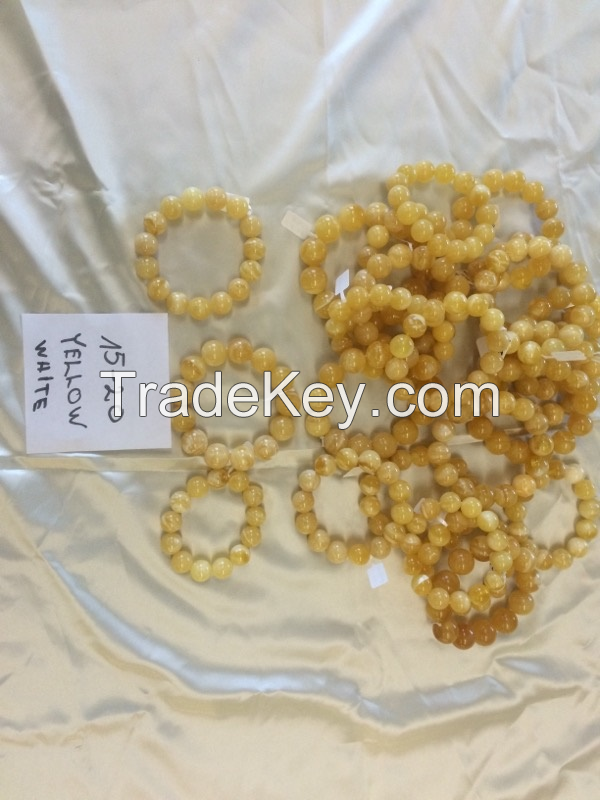 Natural Amber beads 15-20 mm yellow-white color 