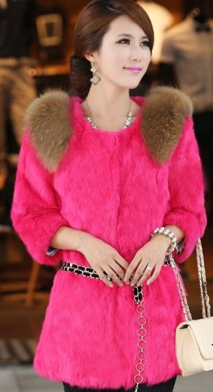 rabbit fur coat