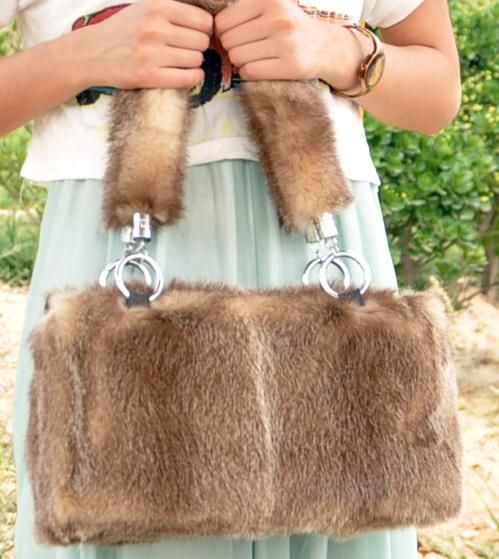 Mink fur bags