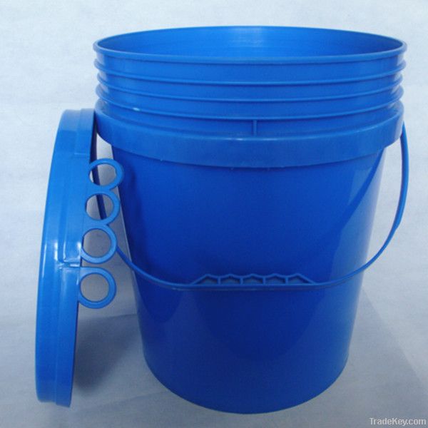 20L plastic bucket with lid and handle for oil