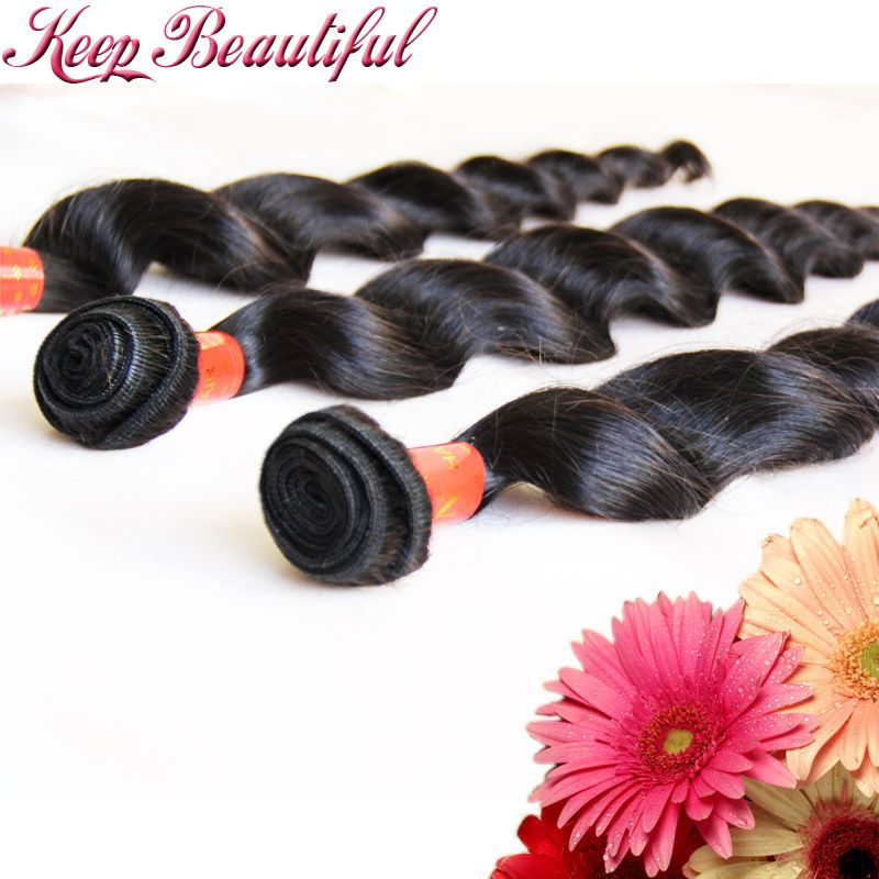 100% Unprocessed Loose Wave Peruvian Virgin Human Hair 3pcs Hair Wefts