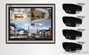 Q5-4CH full H.264 DVR Security System with Four In/Outdoor Night Visio