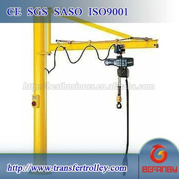 5t electric hoist slewing jib crane