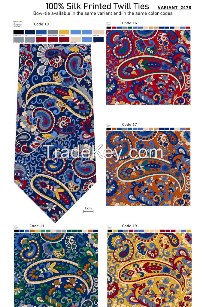 100% Italian Pure Silk Tie For Man - Variant 2478