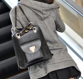 women's handbag women's backpack genuine leather tote bag fashion handbag shoulder bag with lock