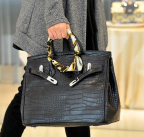 Women's handbag brief serpentine pattern crocodile pattern tote bag buckle stachel scarf trimed bag