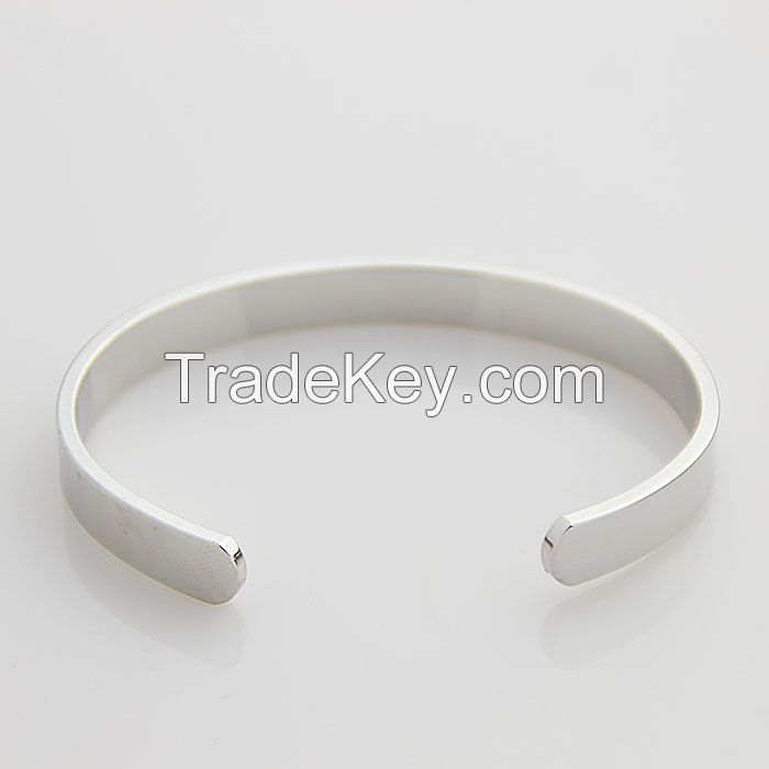 China supplier wholesale brass cuff wrist band for pain relief power magnetic bracelet