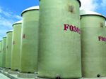 FRP large storage vessel