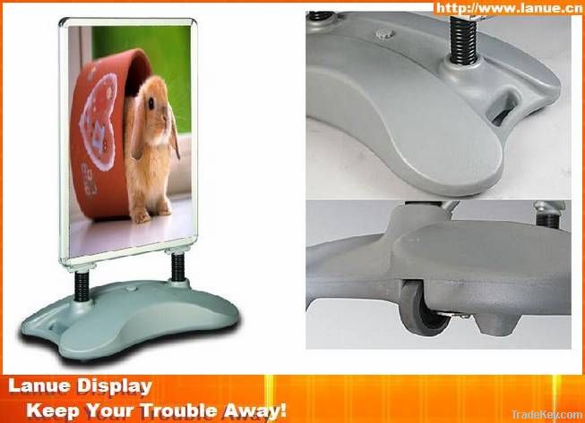Double sided water base poster display stand