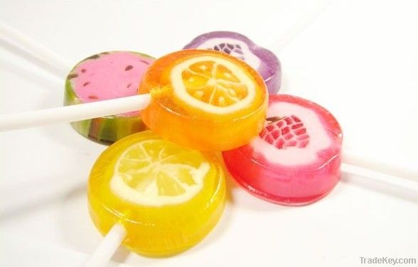 Fruit slices lollipop