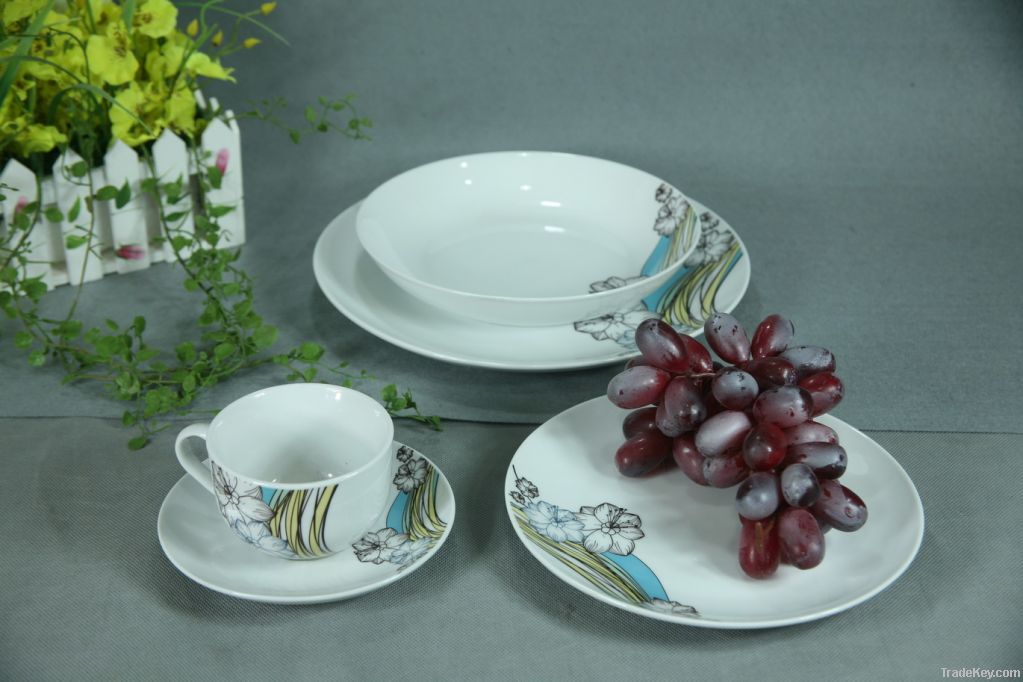 20pcs Porcelain Dinnerware Set, Dishwasher and microwave safe