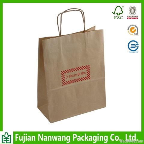 machine made kraft paper bag for clothes