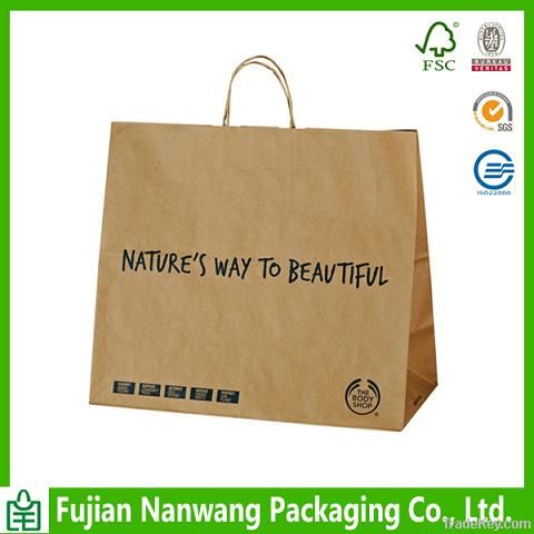 twisted handle kraft paper bag for garment