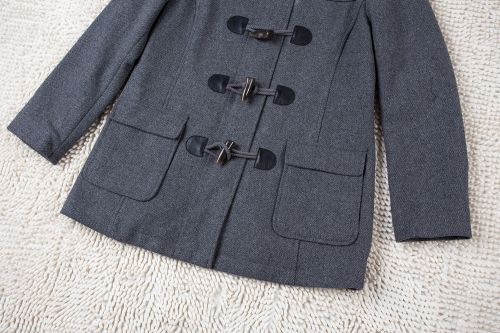 ladies' Horn button wool coat factory direct sell ODM/OEM service 