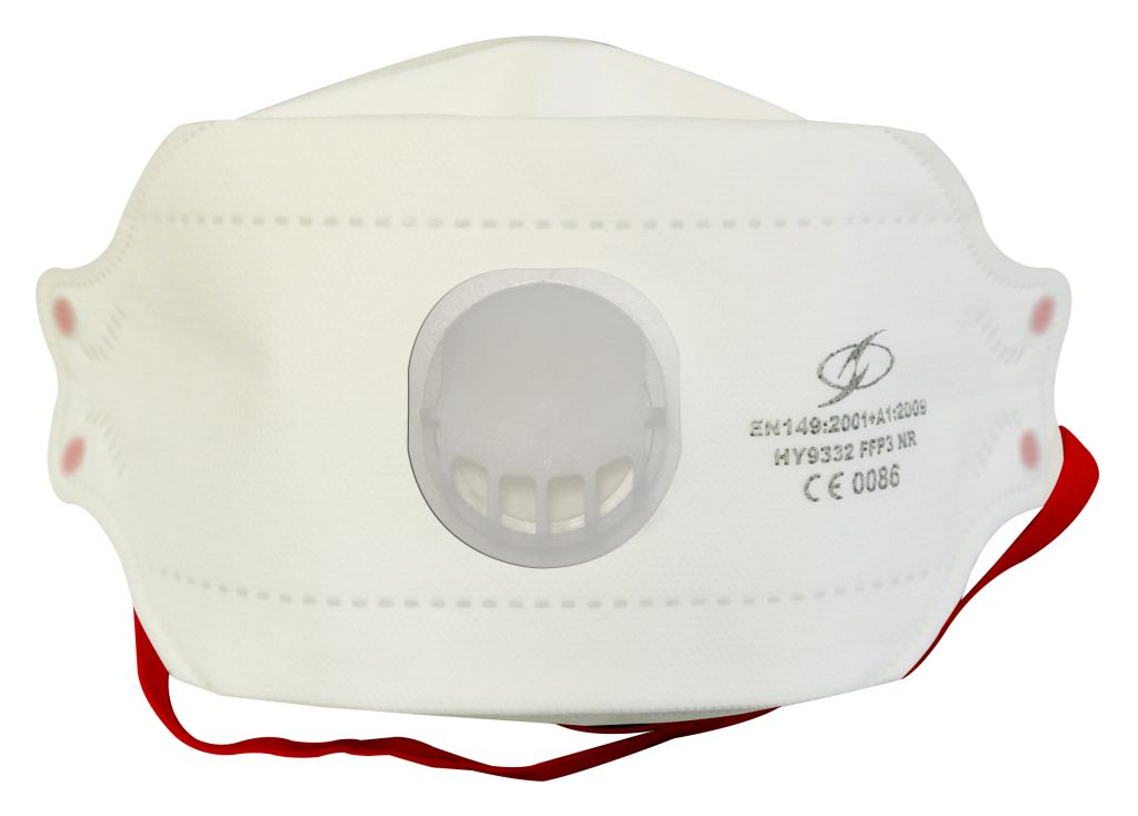 CE HY brand disposable foldable dust mask valved