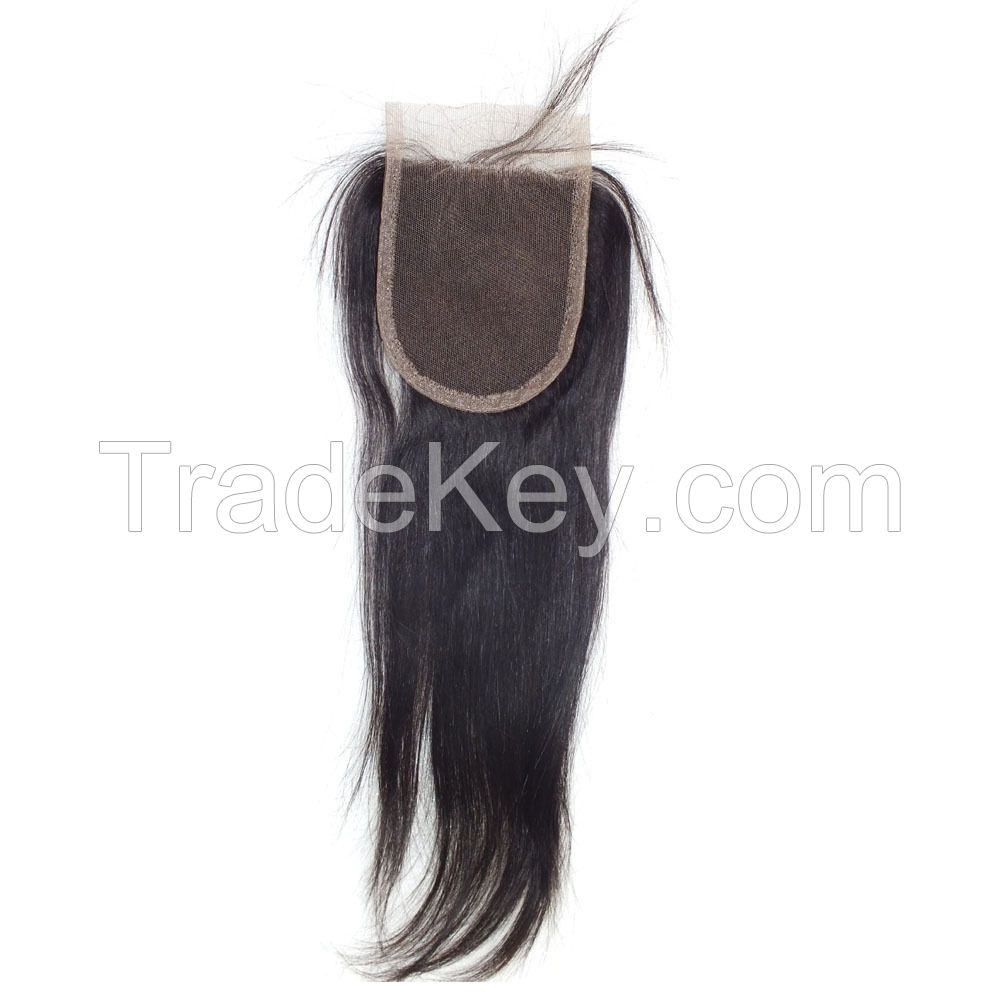 Human hair top closure 