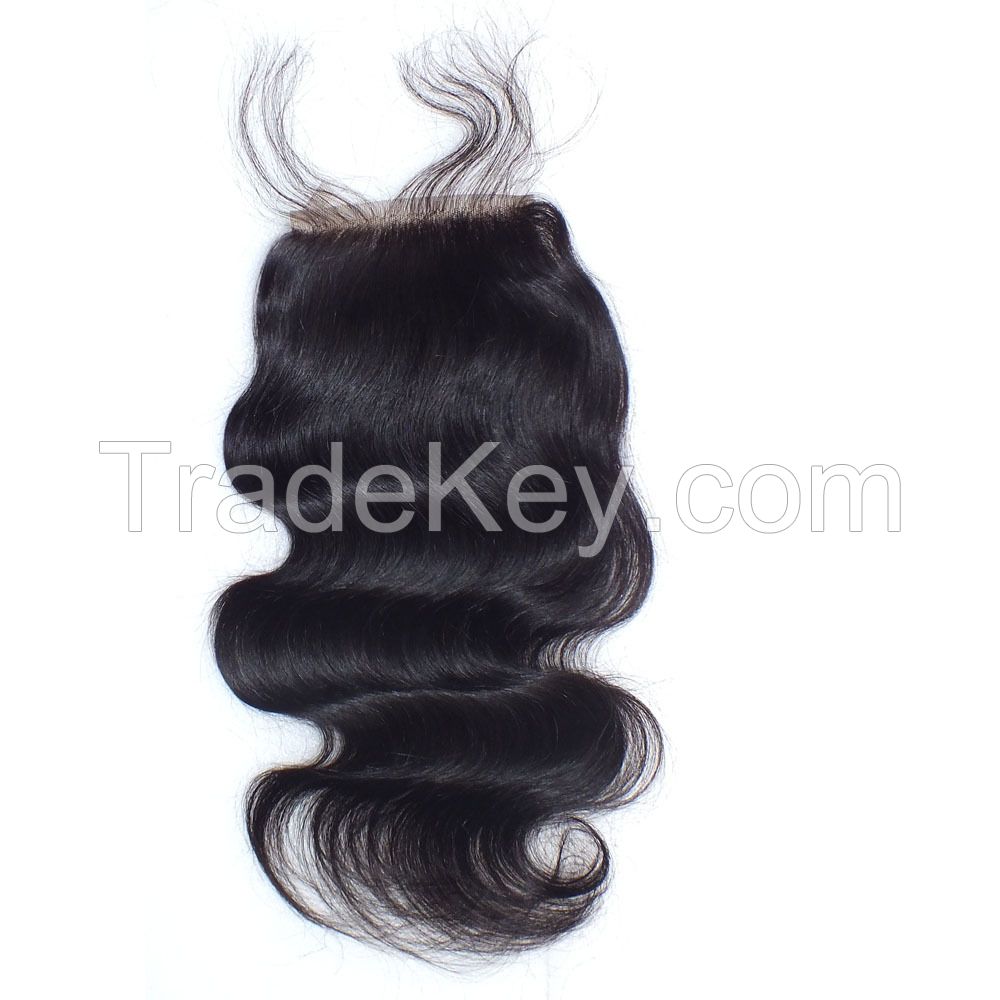 Human hair top closure 