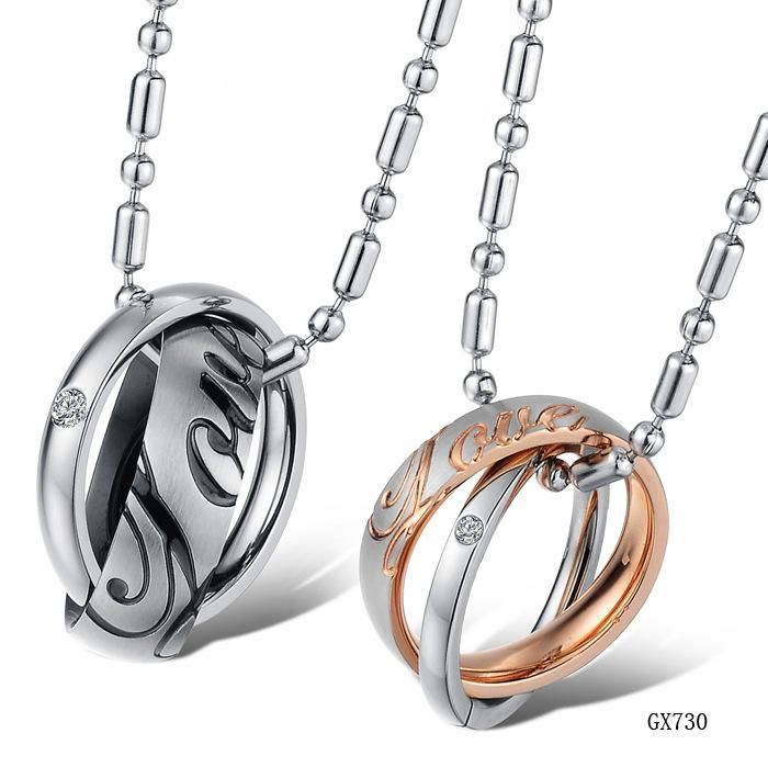 Ti steel couples necklace fashion jewelry